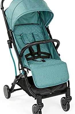 Chicco Trolley Me Poussette Bébé Ultralégère, Compacte, Pliable et Inclinable, De la Naissance à 15kg, avec Système Trolley Incluant Housse de Pluie et Canopée Extensible - Emeraude