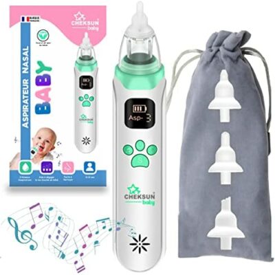 Baby Fly électrique | Baby Fly - Aspirateur nasal pour bébé | Aspirateur nasal pour bébé | 3 embouts réutilisables avec étui de transport | 1 étui de transport gratuit | Chargement USB | Câble inclus