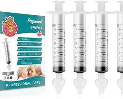 Seringues nasales pour bébé 4 pièces, paille nasale néonatale réutilisable, seringue nasale professionnelle pour bébé avec embout en silicone