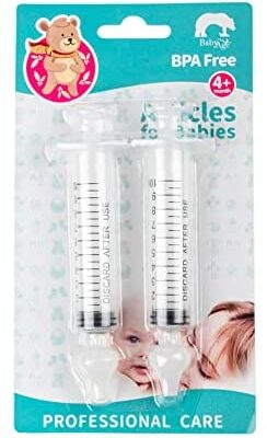 Lot de 2 seringues nasales Petipeton Baby Flyes - Nettoyeur de nez - Haute qualité - Irrigateur nasal - Dispositif d'irrigation - Sans BPA ni phtalates