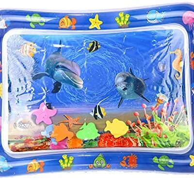 LQKYWNA Coussin d'eau gonflable, coussin d'eau gonflable pour bébé, coussin d'eau de jeu gonflable, coussin de réveil d'eau, jouets sensoriels pour bébés de 3 6 9 mois