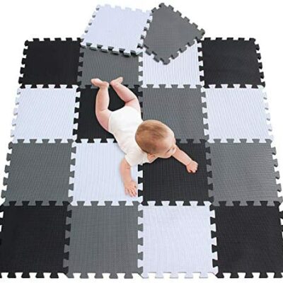 Meiqicool tapis de sol pour bébé accessoires de puzzle de gymnastique tapis de puzzle de pratique de puzzle, scie à cadre tapis de yoga de fitness tapis de jeu protecteur de sol rampant