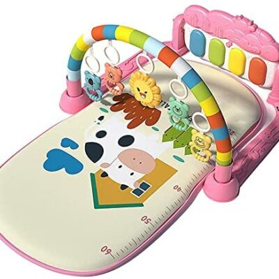 SHOPANTS Tapis de jeu pour bébé avec clavier de piano pour une meilleure coordination œil-main et le développement des dents de bébé Rose