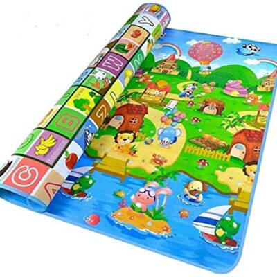 Tapis de jeu pour enfants, 200 x 180 cm Tapis de jeu pour enfants pour bébé Tapis d'activité et de jeu pour bébé Tapis en mousse antidérapant imperméable pour intérieur et extérieur Non toxique