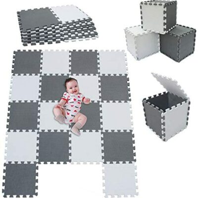 Tapis en mousse MSHEN pour bébé/tapis de jeu pour bébé/tapis de chambre/tatami ; taille 1,62 m². Blanc gris /ALg301018