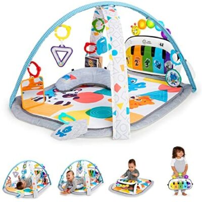 Baby Einstein, tapis d'activité musicale Kickin' Tunes, 4 modes de jeu, jouet amovible, dès la naissance