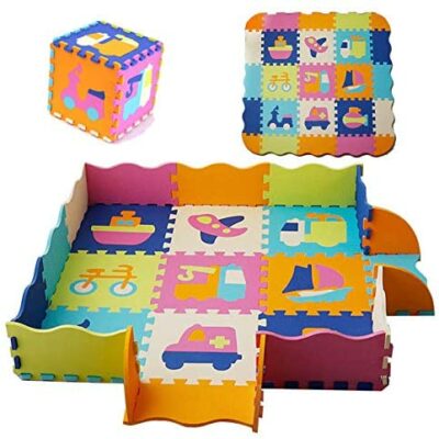 HB.YE Tapis de jeu antidérapant pour bébé Tapis de sol en mousse pour l'éducation précoce des tout-petits garçons Chambre à coucher - Chariot