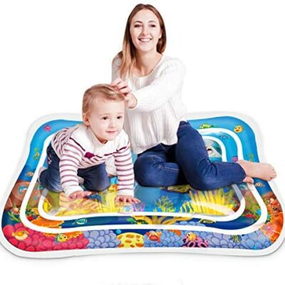 Keten Tapis de jeu gonflable en PVC imperméable pour enfants et bébés, centre de jeu amusant pour stimuler la croissance de bébé (101,6 x 81,3 cm) Instrument auditif