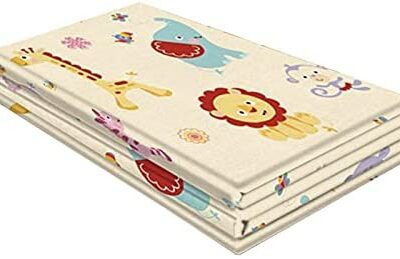 SueSupply Tapis de jeu pliable pour salon, tapis d'escalade épaissi pour bébé, tapis rampant portable pour bébé, imperméable, non toxique, antidérapant, jeux de jeu en mousse douce réversibles