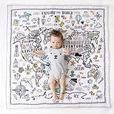 Un tapis bébé Nuodi tapis de jeu rampant pour bébé 120cm X 120cm tapis d'exploration du monde