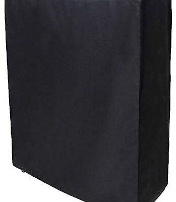 Housse de lit pliante noire Housse de protection contre la poussière pour intérieur et extérieur (85 x 33 x 107 cm)