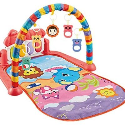 Tapis de jeu bébé, tapis d'éveil, piano à pédale, studio d'activités avec jouets suspendus pour tapis de jeu, exploration ou parc