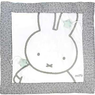 tapis de jeu roba lapin "miffy" coton - 100x100 cm - tapis de jeu pour parc