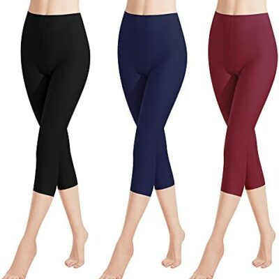 Libella Femme 1/3 Pack 3/4 Long Leggings Coloré Capri avec Taille Haute Capri Sports Fit Coton Vêtements 4161VA