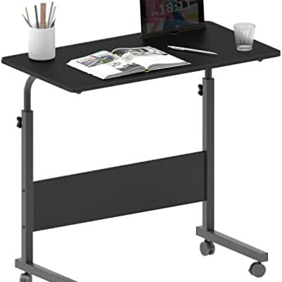 soges Support de bureau pour ordinateur portable avec roulettes 80 x 40 cm Table d'appoint pour ordinateur portable 05#3-80BK