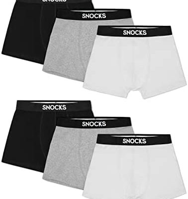 Boxers courts en coton biologique pour hommes (paquet de 6) Sous-vêtements pour hommes