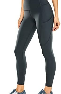 CRZ YOGA Legging de sport taille haute en tissu léger avec poches pour femme - 63 cm