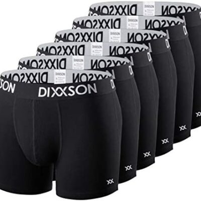 DIXXSON ® Boxers basiques pour homme | Lot de 6 | "Le style commence par le bon sous-vêtement"