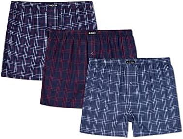 Snocks American Boxer pour homme 100 % coton Boxer 3 pièces