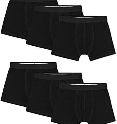 Boxers courts en coton biologique pour hommes (paquet de 6) Sous-vêtements pour hommes