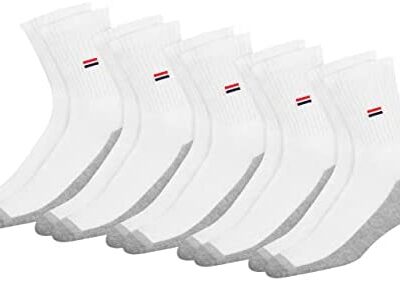 NAVYSPORT Chaussettes de sport en coton pour hommes et femmes (paquet de 5)