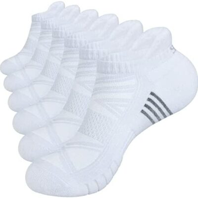 Alaplus Chaussettes pour hommes et femmes, 3/6 paires de chaussettes basses respirantes en coton de sport, chaussettes antidérapantes pour baskets pour hommes