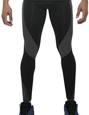 Caleçon Thermique Homme Leggings Sport Moto Pantalon Lycra Noir Running Jogging Cyclisme Running Leggings Fitness Pantalon Compression Leggings Séchage Rapide Long