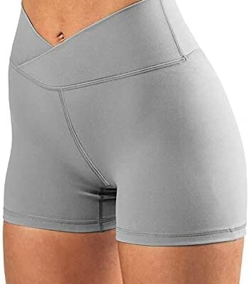 JJPAR Mesdames Fashion Couleur unie Hip Lift Fitness Short Yoga Pantalon