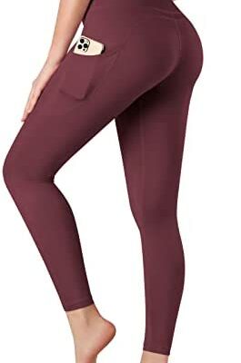 IMIVIO Leggings pour femmes avec poches pour téléphone portable, leggings de sport taille haute avec poches pour les entraînements athlétiques, pantalons de yoga opaques pour femmes