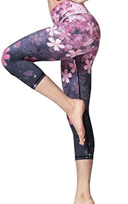 FLYILY Mesdames Taille Haute Shorts Sports Fitness Gym Yoga Pantalon D'été Taille Élastique Sport Leggings