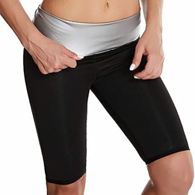 Hoomall Pantalons de survêtement Shorts de sport Pantalons de survêtement Leggings Femme Court Évacuation Parfait pour la perte de poids Fitness Jogging