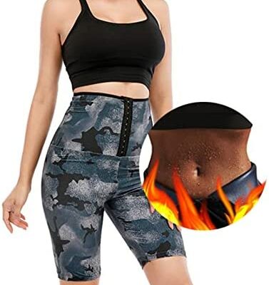 KUMADAI Shorts de sport Pantalons de sport Leggings de sport taille haute pour femmes Pantalons de sauna de sport Leggings ventre plat Sauna anti-graisse Short amincissant