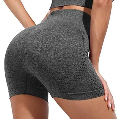 Ritosta Leggings Short de sport pour femme Hip Lift Slim Taille haute Leggings Push Up Pantalon de compression court pour yoga Fitness Jogging sans couture Élastique Short Leggings Body