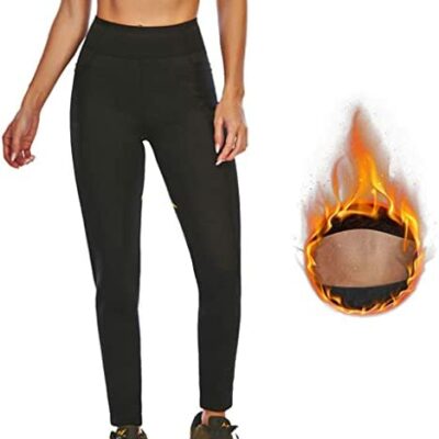 UTLJPW Legging de yoga mince pour femme avec mèche pour perte de poids, M, noir