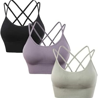 Soutien-gorge de sport dos croisé Jogging Yoga Lingerie soutien-gorge rembourré soutien-gorge de sport Push Up soutien-gorge élastique coussin amovible