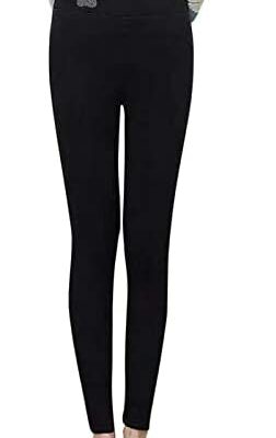 Dasongff Femmes Hiver Chaud Leggings Polaire Doublé Solide Polaire Pantalon Taille Haute Mince Leggings Chaud Plus La Taille Stretch Pantalon Pas Cher