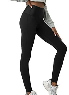 LAPASA Legging en polaire pour femme chaud en plein air Yoga Sports d'équitation Automne et hiver L36A1 Noir M