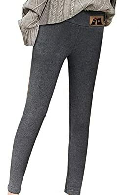 ZEELIY Leggings thermiques Pantalons d'hiver pour femmes Doublés en peluche Épaissis en laine de cachemire Leggings minces Pantalons chauds doublés en polaire Pantalon de jogging épaissi