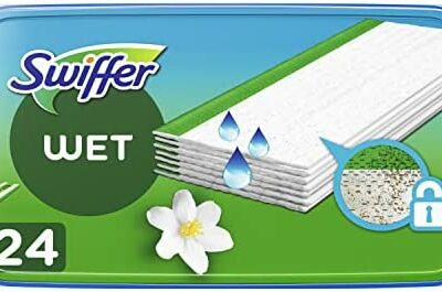 Swiffer Wet, paquet de 24, facile à nettoyer, absorbe et capture la saleté pour les soins à domicile