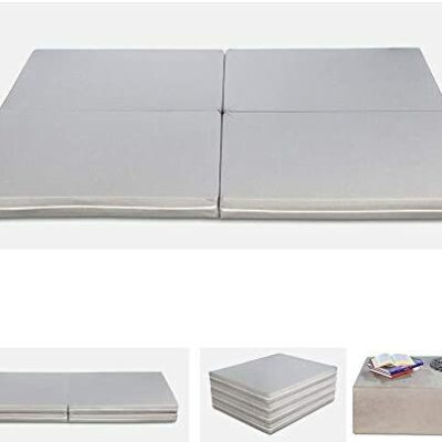 Evergreenweb Matelas Supplémentaire Pliant Lit Supplémentaire Lit Invité Coussin Futon 75x190 Pliable Épaisseur 8cm, Housse Lavable et Amovible (Futon Simple Double)