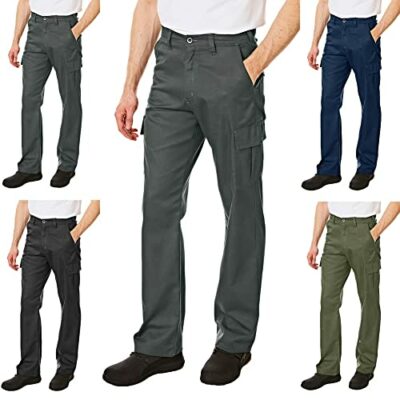 Lee Cooper Pantalon de sécurité classique multi-poches pour homme Gris 36 W/31 L (régulier)