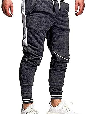 Ni_ka Pantalon Slim Homme Taille Élastique Casual Jogging Randonnée Ceinture Entraînement Sportif Sarouel Casual Stretch Pantalon de Sport Homme Gris Noir 3XL