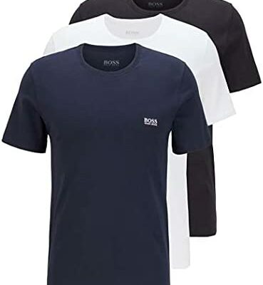 BOSS RN 3P CO Lot de 3 t-shirts à logo en coton pour homme