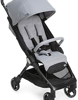 Poussette Ultralégère Pliable Chicco We, Poids De 0 Mois À 22 kg, Poussette De Voyage Inclinable Avec Position De Sommeil, Bretelles Rembourrées, Fermeture Compacte, Capuche Et Housse De Pluie - Gris Froid