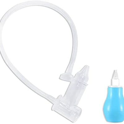 Aspirateur nasal pour bébé Lot de 2, le filtre ne retourne pas dans la bouche, stérilisable, lavable et réutilisable Aspirateur nasal pour bébé pour rinçage nasal