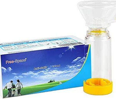 Compartiment inhalateur Aerochamber Plus pour adulte, pédiatrique, aérosol asthme avec masque (moyen)