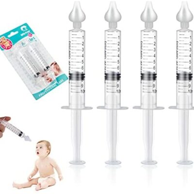 Lot de 4 nettoyant nasal pour bébé, aspirateur nasal pour bébé, rinçage nasal pour bébé, nettoyant nasal réutilisable, nettoyant nasal, seringue nasale, aspirateur nasal en silicone lavable