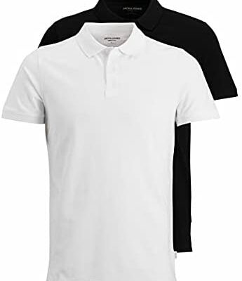 Jack & Jones JJEBASIC Polos pour hommes - Lot de 2