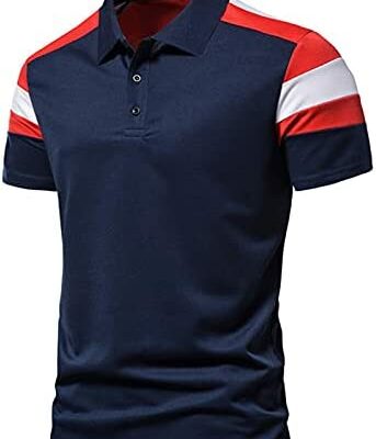 LAOSU Polo Homme Manches Courtes Grande Taille Streetwear Printemps Eté Beau T-Shirts Mode Tops Imprimé Sports Pas Cher Casual T-Shirts Cosy Chic Bouton Col Vintage Golf Tops