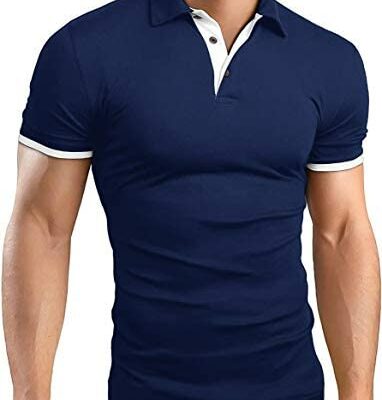 KUYIGO Polo pour homme à manches longues et à manches courtes Sweat Tennis Golf Basic Tee S-XXL